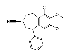 6-chloro-7,8-dimethoxy-3-cyano-1-phenyl-2,3,4,5-tetrahydro-1H-3-benzazepine结构式