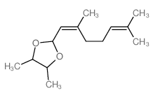 1,3-Dioxolane, 2- (2,6-dimethyl-1,5-heptadienyl)-4,5-dimethyl- Structure