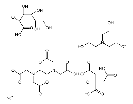 sodium,2-[2-[bis(carboxymethyl)amino]ethyl-(carboxymethyl)amino]acetic acid,2-[bis(2-hydroxyethyl)amino]ethanolate,2-hydroxypropane-1,2,3-tricarboxylic acid,(2R,3S,4R,5R)-2,3,4,5,6-pentahydroxyhexanoic acid结构式