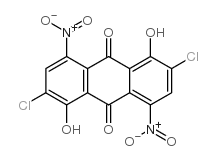 1,5-dihydroxy-2,6-dichloro-4,8-dinitroanthraquinone结构式