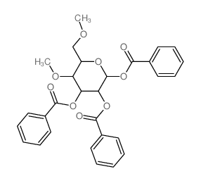 a-D-Mannopyranose,4,6-di-O-methyl-, tribenzoate (9CI)结构式