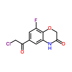 6-(2-chloroacetyl)-8-fluoro-4H-1,4-benzoxazin-3-one结构式