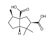 (3aR)-1.1.4c-trimethyl-(6acH)-hexahydro-3H-pentalene-dicarboxylic acid-(2c.3ar) Structure