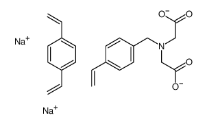 N-(p-Vinylbenzyl)iminodiacetic acid, disodium salt, p-divinylbenzene polymer structure