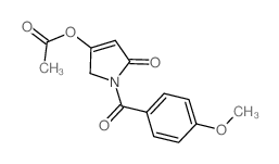 2H-Pyrrol-2-one,4-(acetyloxy)-1,5-dihydro-1-(4-methoxybenzoyl)- Structure