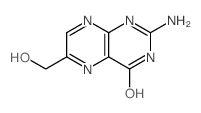4(3H)-Pteridinone,2-amino-6-(hydroxymethyl)- Structure