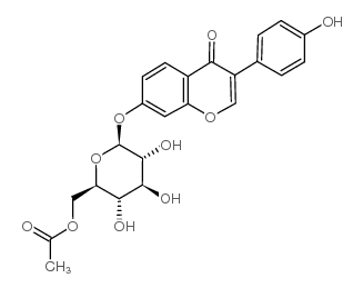 6"-O-乙酰黄豆苷结构式