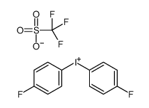二(4-氟苯基)碘嗡三氟甲磺酸盐结构式