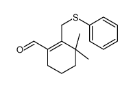 3,3-dimethyl-2-(phenylsulfanylmethyl)cyclohexene-1-carbaldehyde结构式