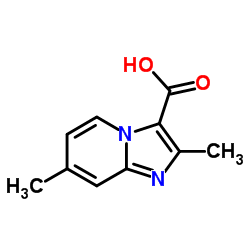 2,7-二甲基咪唑并[1,2-a]吡啶-3-甲酸结构式