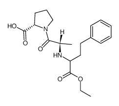 N-[N-(1-(S)-ethoxycarbonyl-3-phenylpropyl)-L-alanyl]-L-proline结构式