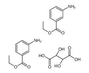 (2R,3R)-2,3-dihydroxybutanedioic acid,ethyl 3-aminobenzoate结构式