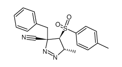 (3S,4S,5S)-3-benzyl-5-methyl-4-[p-tolylsulfonyl]-4,5-dihydro-3H-pyrazole-3-carbonitrile Structure