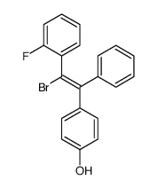 4-[(Z)-2-bromo-2-(2-fluorophenyl)-1-phenylethenyl]phenol结构式