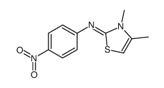 3,4-dimethyl-N-(4-nitrophenyl)-1,3-thiazol-2-imine结构式