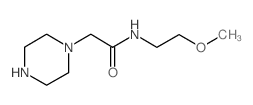 N-(2-Methoxyethyl)-2-piperazin-1-ylacetamide结构式