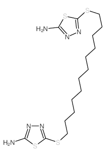 1,3,4-Thiadiazol-2-amine,5,5'-[1,12-dodecanediylbis(thio)]bis- (9CI)结构式
