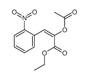 ethyl 2-acetyloxy-3-(2-nitrophenyl)prop-2-enoate结构式
