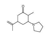 2-methyl-5-prop-1-en-2-yl-3-pyrrolidin-1-ylcyclohexan-1-one结构式