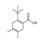 1,4-Cyclohexadiene-1-carboxylic acid, 4,5-dimethyl-2-(trimethylsilyl) Structure