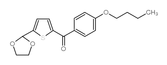 2-(4-N-BUTOXYBENZOYL)-5-(1,3-DIOXOLAN-2-YL)THIOPHENE Structure