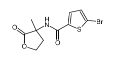 5-bromo-thiophene-2-carboxylic acid-N-(3-methyl-2-oxo-tetrahydro-furan-3-yl)-amide结构式
