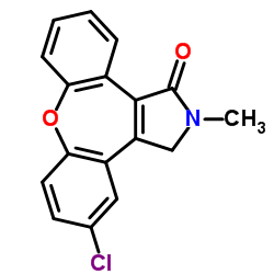 5-氯-2-甲基-2,3-二氢二苯并[2,3:6,7]氧杂卓并[4,5-C]吡咯-(2H)-酮结构式