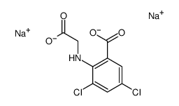 2-[(carboxymethyl)amino]-3,5-dichlorobenzoic acid, sodium salt Structure