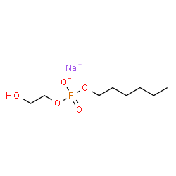 Sodium hexyl 2-hydroxyethyl phosphate Structure