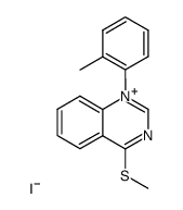 4-(methylthio)-1-(o-tolyl)quinazolin-1-ium iodide Structure