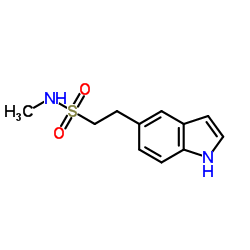 2-(1H-吲哚-5-基)-N-甲基乙磺酰胺结构式