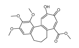 1,2,3-Trimethoxy-8-methoxycarbonyl-11-hydroxy-10-oxo-5,6,7,10-tetrahydro-benzoheptalen Structure