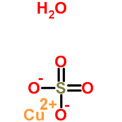 Copper(II) sulfate hydrate structure