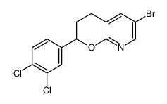 6-bromo-2-(3,4-dichlorophenyl)-3,4-dihydro-2H-pyrano[2,3-b]pyridine结构式