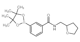 3-(四氢糠基氨基羰基)苯硼酸频哪醇酯结构式
