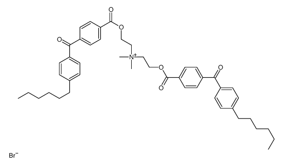 bis[2-[4-(4-hexylbenzoyl)benzoyl]oxyethyl]-dimethylazanium,bromide结构式