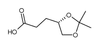 (S)-3-(2,2-dimethyl-1,3-dioxolan-4-yl)propanoic acid结构式