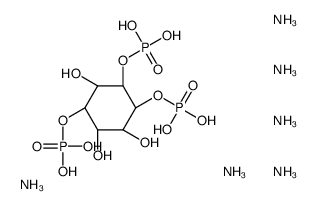 DL-肌醇-1,4,5-三磷酸六铵盐结构式