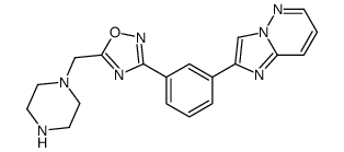 3-(3-(咪唑并[1,2-b]吡嗪-2-基)苯基)-5-(哌嗪-1-甲基)-1,2,4-噁二唑结构式
