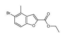 5-溴-4-甲基苯并呋喃-2-甲酸乙酯结构式