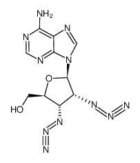 2',3'-Dideoxy-2',3'-diazidoadenosine structure