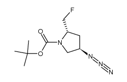 (2S,4R)-4-azido-2-fluoromethylpyrrolidine-1-carboxylic acid tert-butyl ester结构式