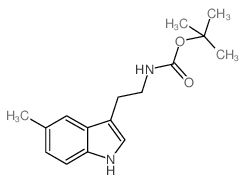 [2-(5-甲基-1H-吲哚-3-基)-乙基]-氨基甲酸叔丁酯结构式