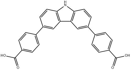 4,4'-(9H-咔唑-3,6-二基)二苯甲酸结构式