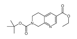 7-O-tert-butyl 3-O-ethyl 6,8-dihydro-5H-1,7-naphthyridine-3,7-dicarboxylate Structure