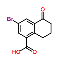 3-溴-5-氧代-5,6,7,8-四氢化萘-1-羧酸结构式