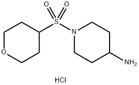 1-(噁烷-4-磺酰)哌啶-4-胺盐酸结构式