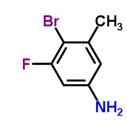 4-溴-3-氟-5-甲基苯胺结构式
