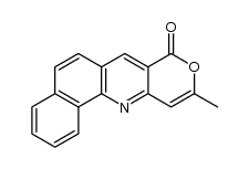 10-methyl-8H-benzo[h]pyrano[4,3-b]quinolin-8-one结构式