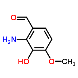 2-Amino-3-hydroxy-4-methoxybenzaldehyde结构式